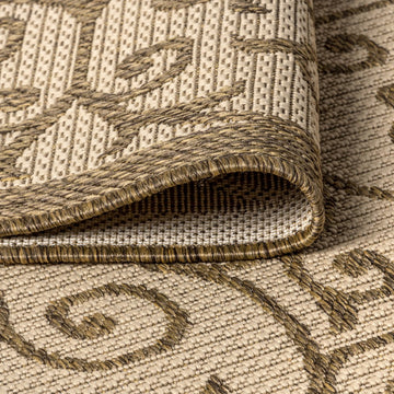 Madrid Vintage Filigree Textured Weave Indoor/outdoor Runner Rug